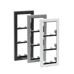 Comelit 3311/3A Frame met antraciet afdekraam voor Powercom/iKall - 3 modulen