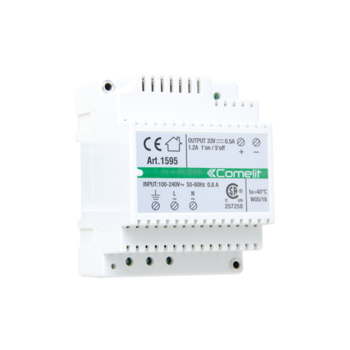 Comelit Comelit 1595 Netztransformator Türstation Eingang 230Vac / Ausgang 33Vdc 500mA 18W (4 DIN)