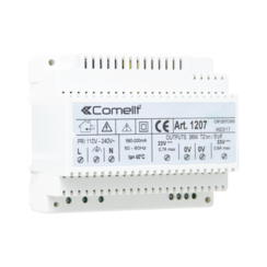Comelit 1207 iKall-Netztransformator, Eingang 230 V AC / Ausgang 22 V DC und 33 V DC (6 DIN), System-SB-Kits-Video
