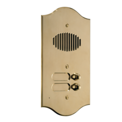 Comelit 3006/2/RI Roma messing paneel t.b.v. 1622, 6 beldrukkers 2 rijen