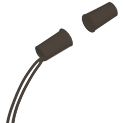 Comelit 30007003 Inbouw-magneetcontact, bruin kunststof, kort