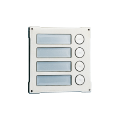 Comelit 3064S Vandalcom RVS module met 4 beldrukkers/naamkaders