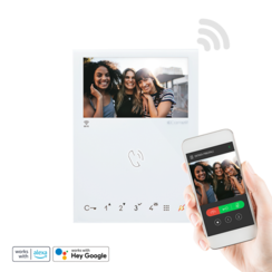 Comelit 6741W Monitor MINI handsfree WiFi wit, SBTOP
