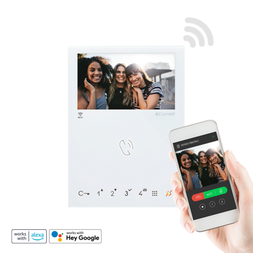 Comelit Comelit 6741W Monitor MINI Freisprecheinrichtung WiFi weiß, SBTOP