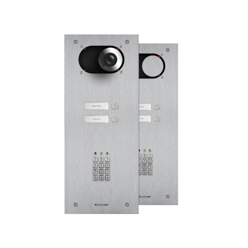 Comelit Comelit IX0102KP Schalter Edelstahl-Klingelplatte mit 2 Tastern und Code-Panel