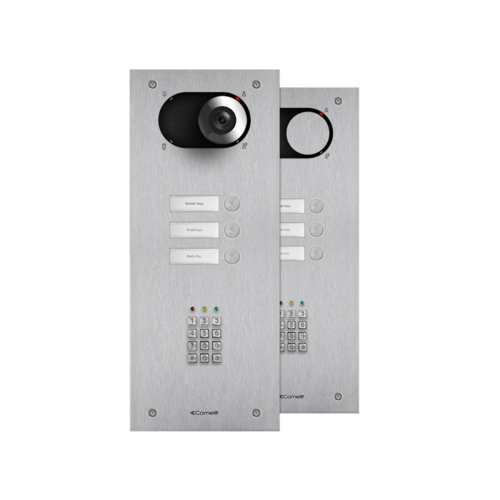 Comelit Comelit IX0103KP Schalter Edelstahl-Klingelplatte mit 3 Tastern und Code-Panel