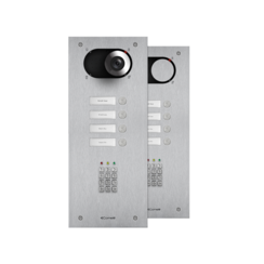 Comelit IX0104KP Switch RVS deurbelpaneel met 4 drukknoppen en codetableau