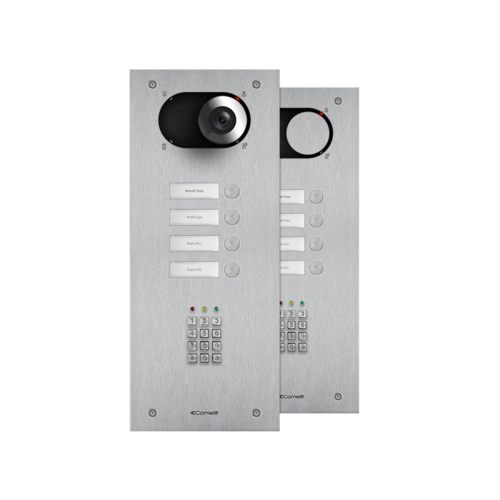 Comelit Comelit IX0104KP Switch RVS deurbelpaneel met 4 drukknoppen en codetableau