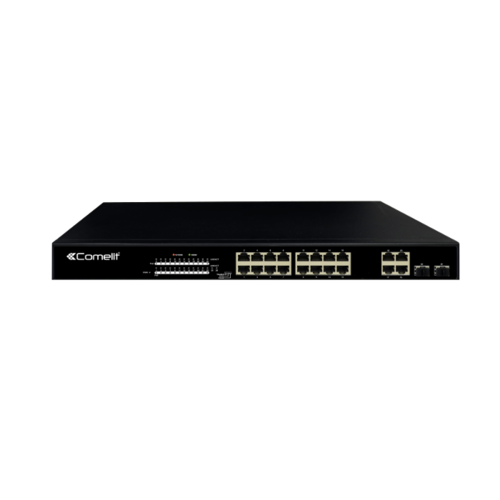 Comelit Comelit IPSWP22N01A Netzwerk-Switch mit 16 POE-, 4 Uplink- und 2 SFP-Ports