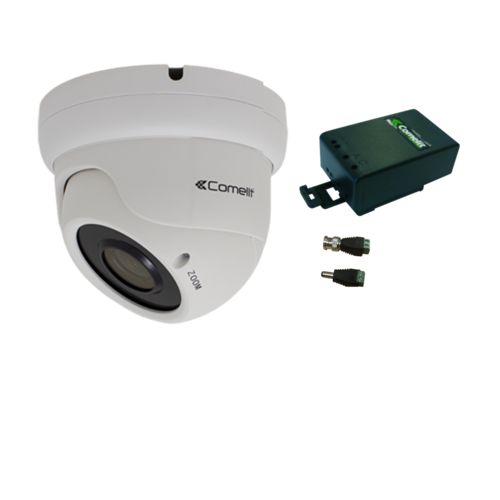 Comelit Comelit 406005 VANDALDOME kleur dag/nacht camera 2,8- 12 mm, met IR LEDs, inclusief voeding en aansluitset