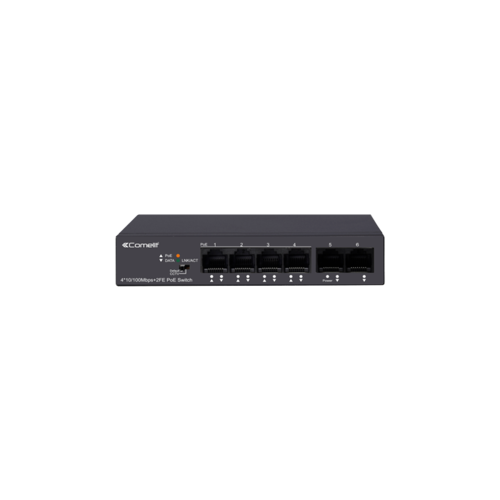 Comelit Comelit IPSWP06N100A Switch 4 poorten POE + 2 uplink 10/100