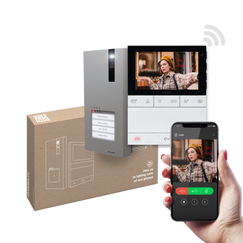 Comelit Comelit LS9451V Quadra Logos HF SBC kit met WiFi app koppeling