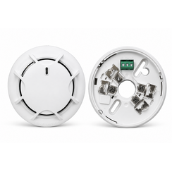 Aritech NC-DPO-W + NC-DBR-W Konventionelles Rauchmelder-Set mit Relaisbasis – Weiß