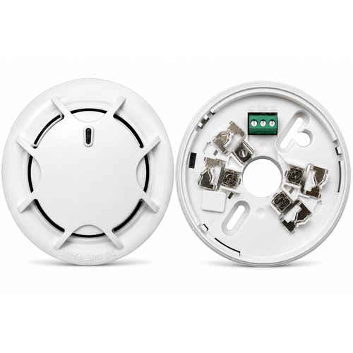 Aritech Aritech NC-DPM-W + NC-DBR-W Konventionelles optisches Rauch- und Wärmemelder-Set mit Relaisbasis – Weiß