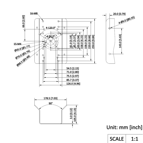 Truvision Truvision TVP-CMB-02 PTZ Eckmontagehalterung