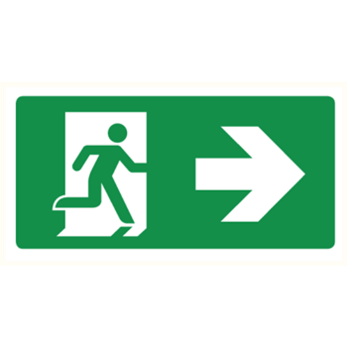 ATV ATV Safety PICTNOOD300X150RECHTS nooduitgang pijl naar rechts pictogram 300x150mm