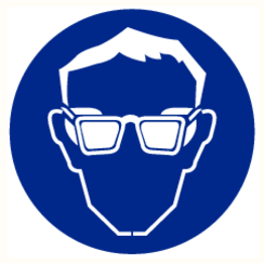 ATV Safety PICTOOGBES oogbescherming verplicht pictogram 200mm