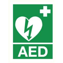 ATV-Sicherheitsaufkleber AED Piktogramm 150x200mm
