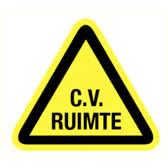 ATV-Sicherheitsaufkleber mit CV-Gelenkabstand, Vinyl-Piktogramm, 200 mm