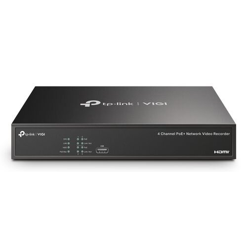 TP-link ViGi TP-Link ViGi NVR1004H-4P-2TB 4 Channel PoE+ 53W Network Video Recorder 2TB HDD included