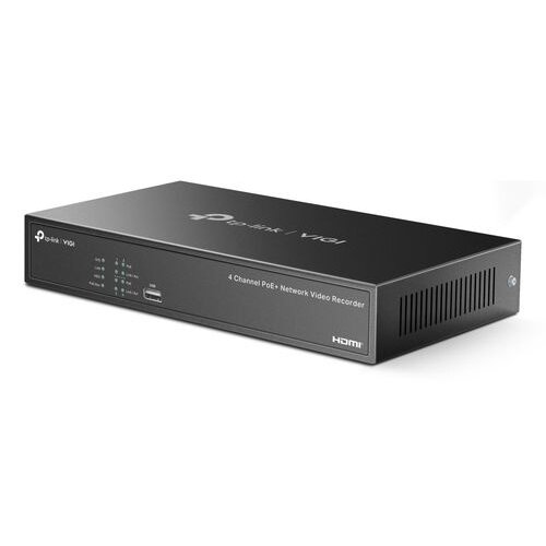 TP-link ViGi TP-Link ViGi NVR1004H-4P-2TB 4 Channel PoE+ 53W Network Video Recorder 2TB HDD included