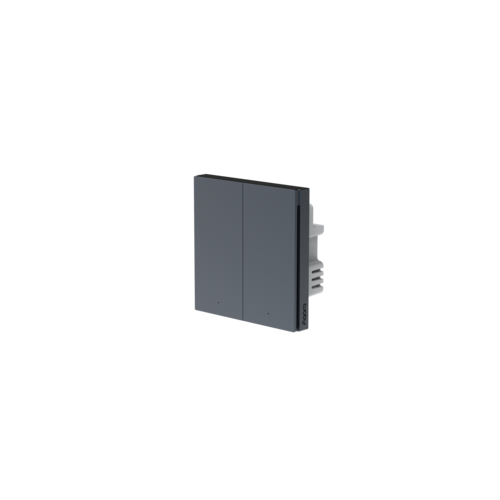 Aqara Aqara AK072RUG01 Intelligenter Wandschalter H1 (ohne Neutralleiter, Doppelwippe) – Grau