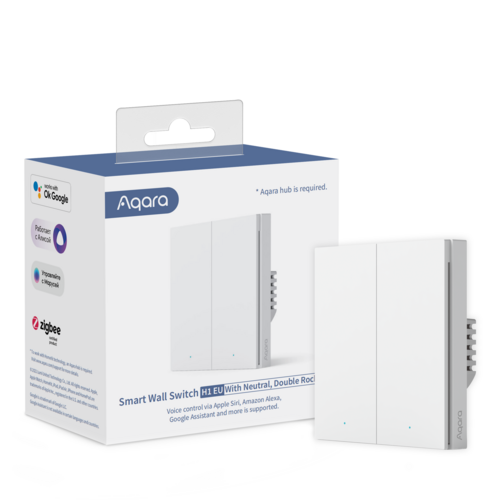 Aqara Aqara AK074EUW01 Smart Wall Switch H1 (with neutral, double rocker)