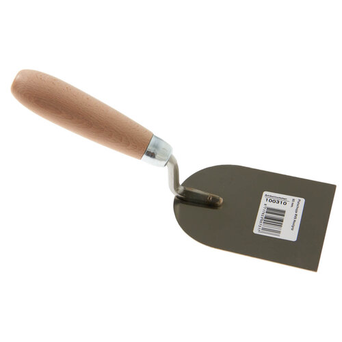 Platschopje 80mm, RVS, Houtgreep