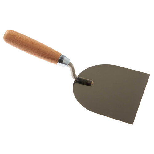 Platschopje 120mm, RVS, Houtgreep