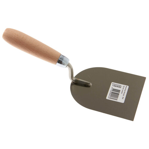 Platschopje 100mm, RVS, Houtgreep