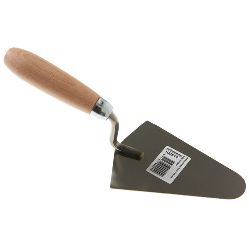 Pleistertroffel 140mm Rond, RVS, Houtgreep