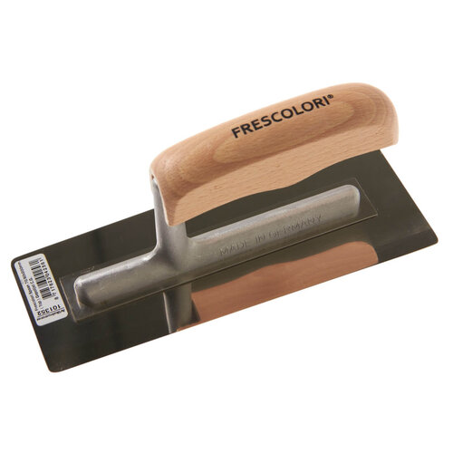 Frescolori Spaan 200x80/70mm, RVS, TOP Chroompolish, Houtgreep, 0,6mm