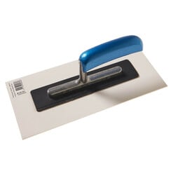 Plasticspaan Almond 130x280mm, Witte zachte zool, Houtgreep