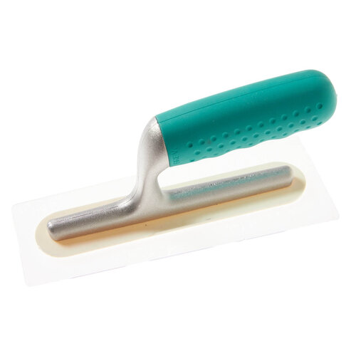 Plasticspaan 200x65/75mm, Transparant blad, Softgreep groen