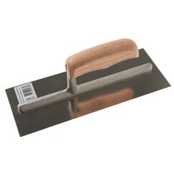 Belgische Poets Spaan 260x100mm, RVS, Aluminium stut, Houtgreep, 0,4mm