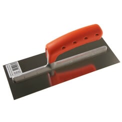 Belgische Poets Spaan 260x100mm, RVS, Aluminium stut, Oranje Softgreep, 0,6mm