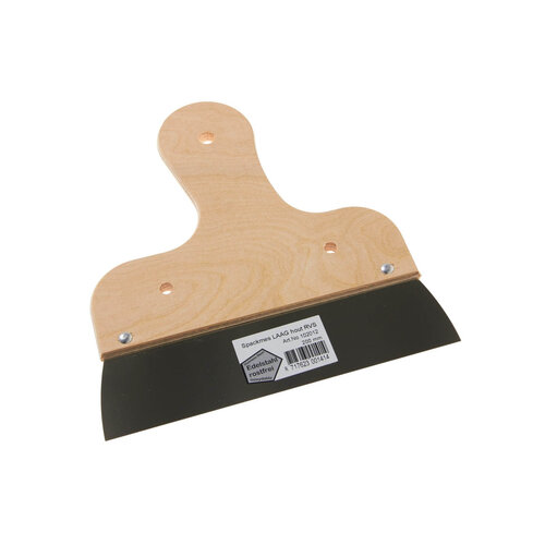 Spackmes 20cm, Laag model, RVS, Houtgreep, 0,4mm