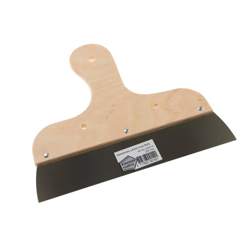 Spackmes 25cm, Laag model, RVS, Hout, 0,4mm