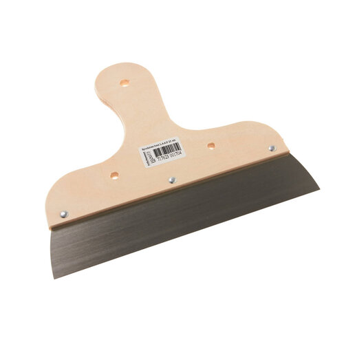 Spackmes 25cm, Laag model, Normaal Staal, Houtgreep, 0,4mm