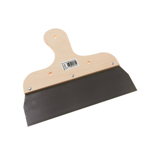Spackmes 25cm, Hoog model, Normaal Staal, Houtgreep, 0,4mm