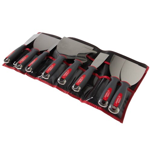 L'OUTIL PARFAIT Plamuurmessen set (8 st.) LP RVS in tas 2, 4, 6, 8, 10, 12 en 15 cm. + multi-mes