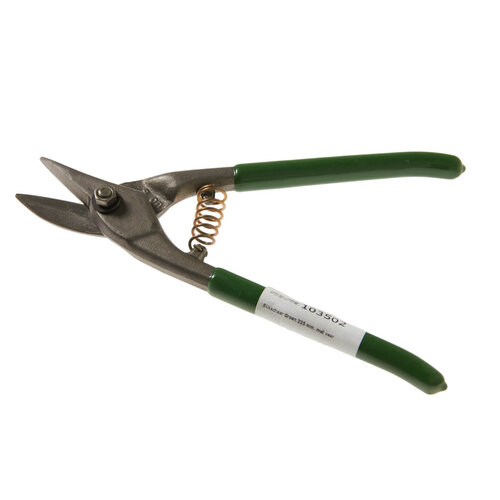 Blikschaar 225mm, Groen met veer