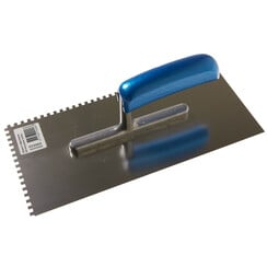 Lijmspaan 280x130mm, 4x4x4mm 2-Zijdig, RVS, Houtgreep