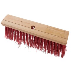 Bezem 400mm, Kunstvezel (rood)