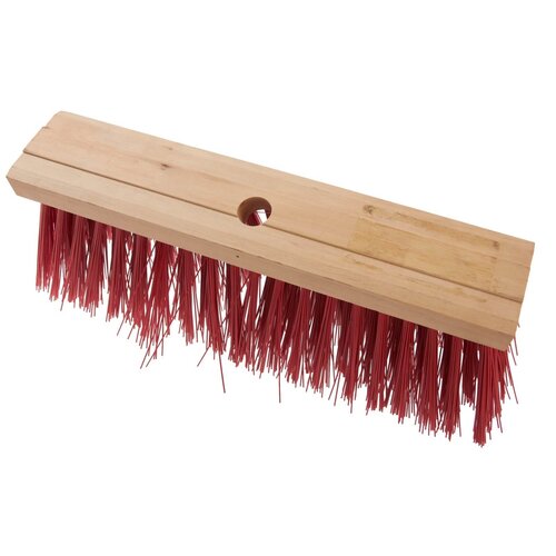 Bezem 400mm, Kunstvezel (rood)