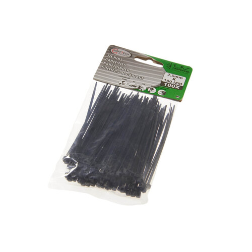 TY-Raps 2,5x100mm, Zwart (100 st)