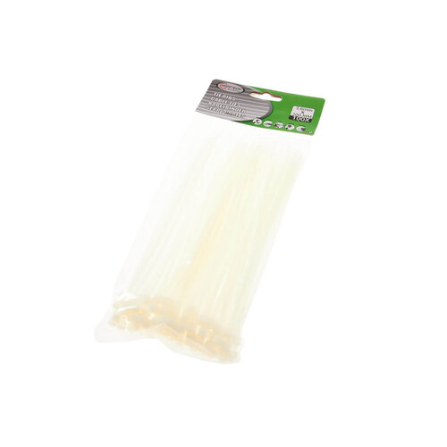 TY-Raps 3,6x200mm, Wit (100 st)