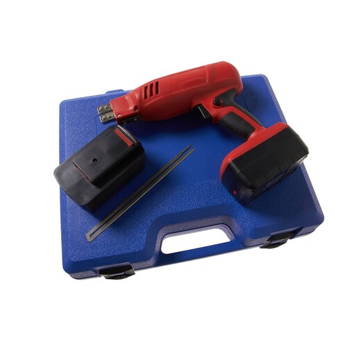 Polystyreensnijder Styrocutter Accu in koffer, snijmes 200mm, Oplader en 2 accu's