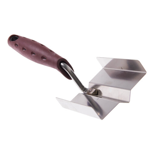 DOORDAGT DOORDAGT, Hoekschopje met V-groef 10mm, RVS, Softgreep