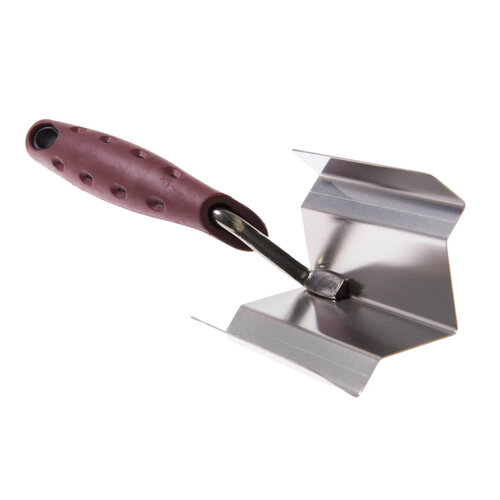 DOORDAGT DOORDAGT, Hoekschopje met V-groef 25mm, RVS, Softgreep